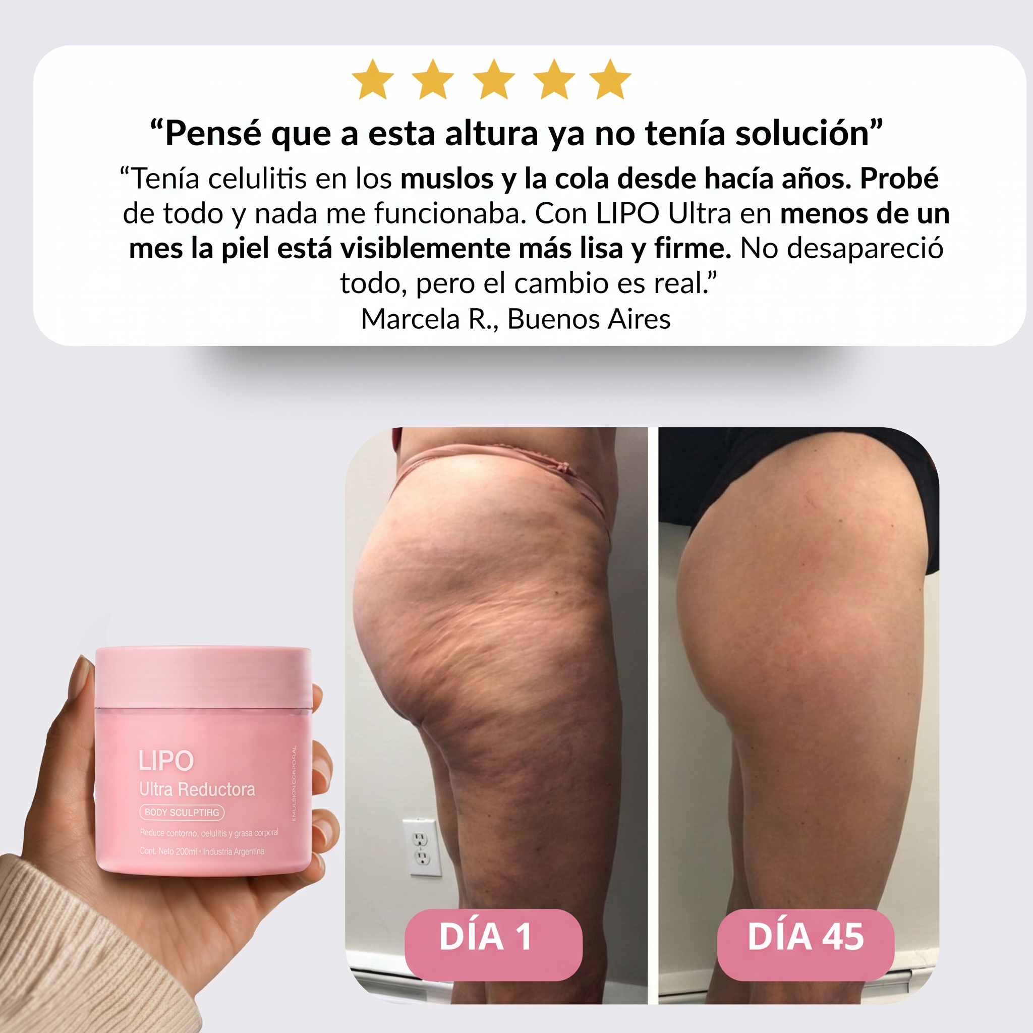 LIPO Ultra Reductora® | Emulsión anticelulitis, reafirmante y reductora