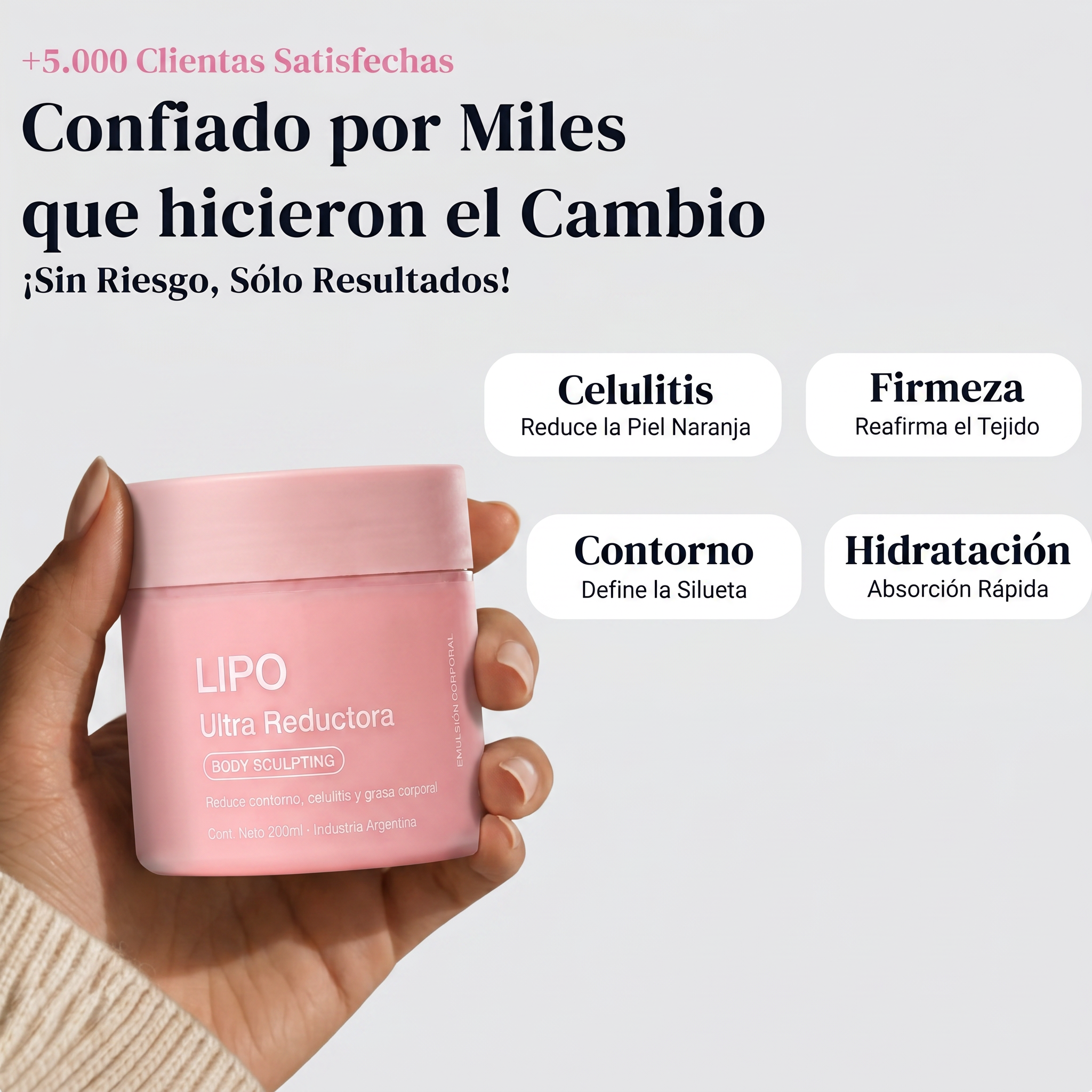 LIPO Ultra Reductora® | Emulsión anticelulitis, reafirmante y reductora